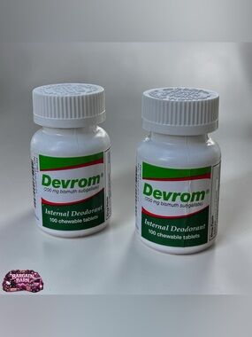 Devrom Internal Deodorant 2 Pack 100 Chewable 200mg Tablets (Exp 08/2026)